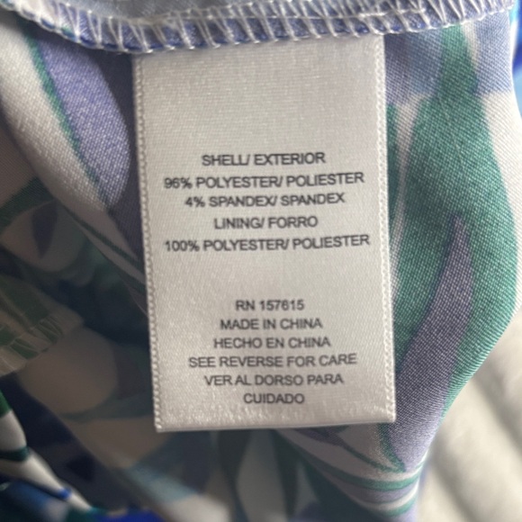 Nicole Miller Tropical Blue and Green Jumpsuit - Picture 5 of 5